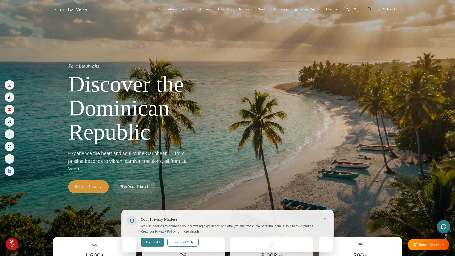 website screenshot of https://fromlavega.com/