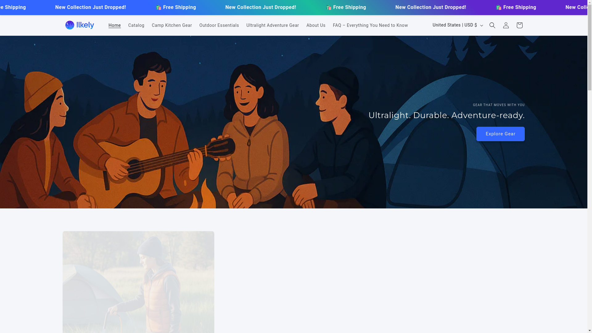 website screenshot of https://ilkely.shop/