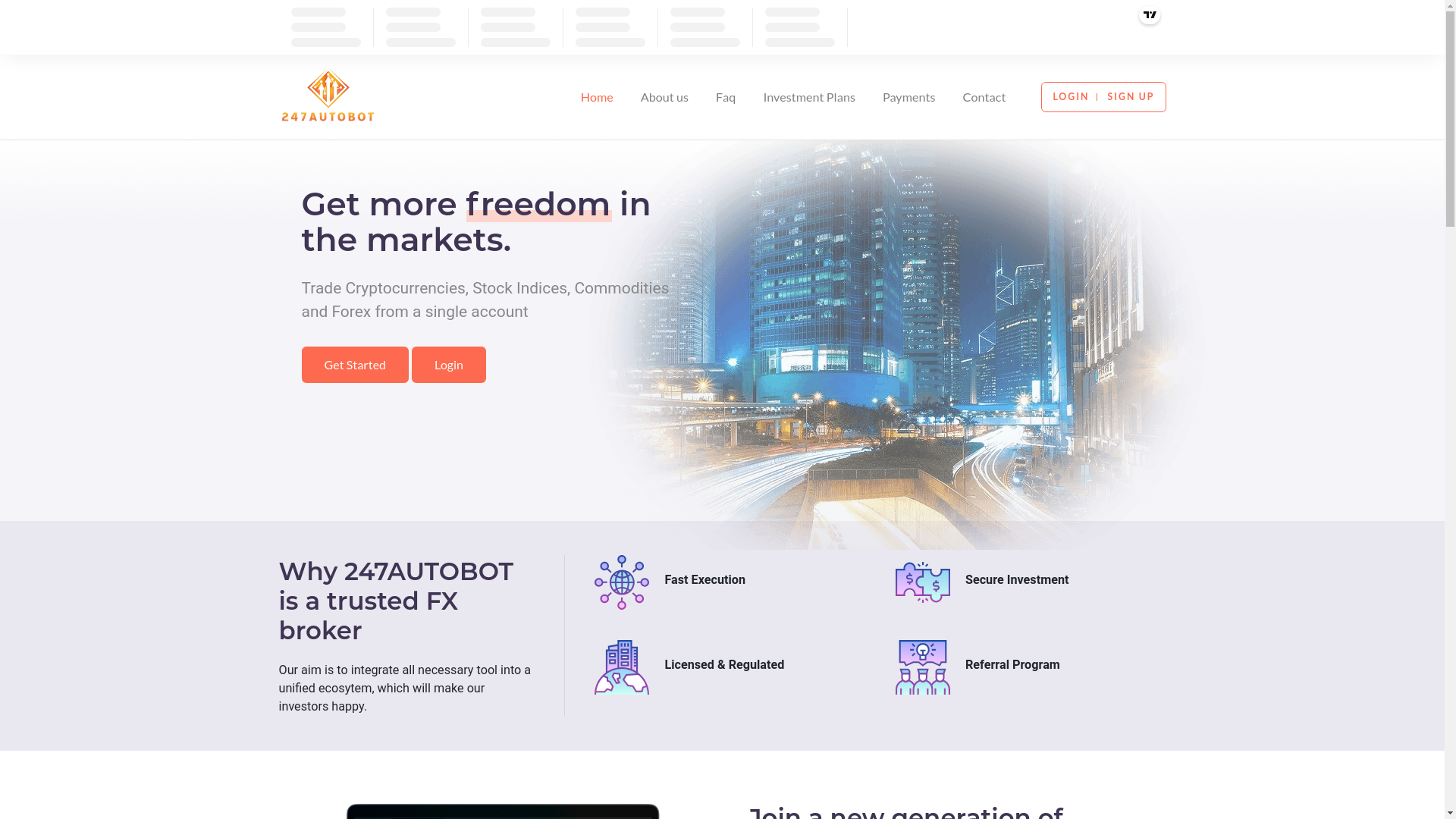 website screenshot of https://247autobot.com/