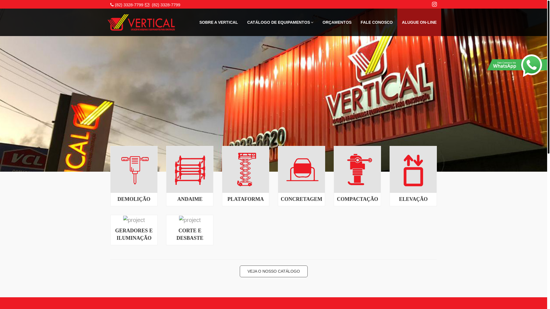 website screenshot of https://verticallocacoes.com.br/