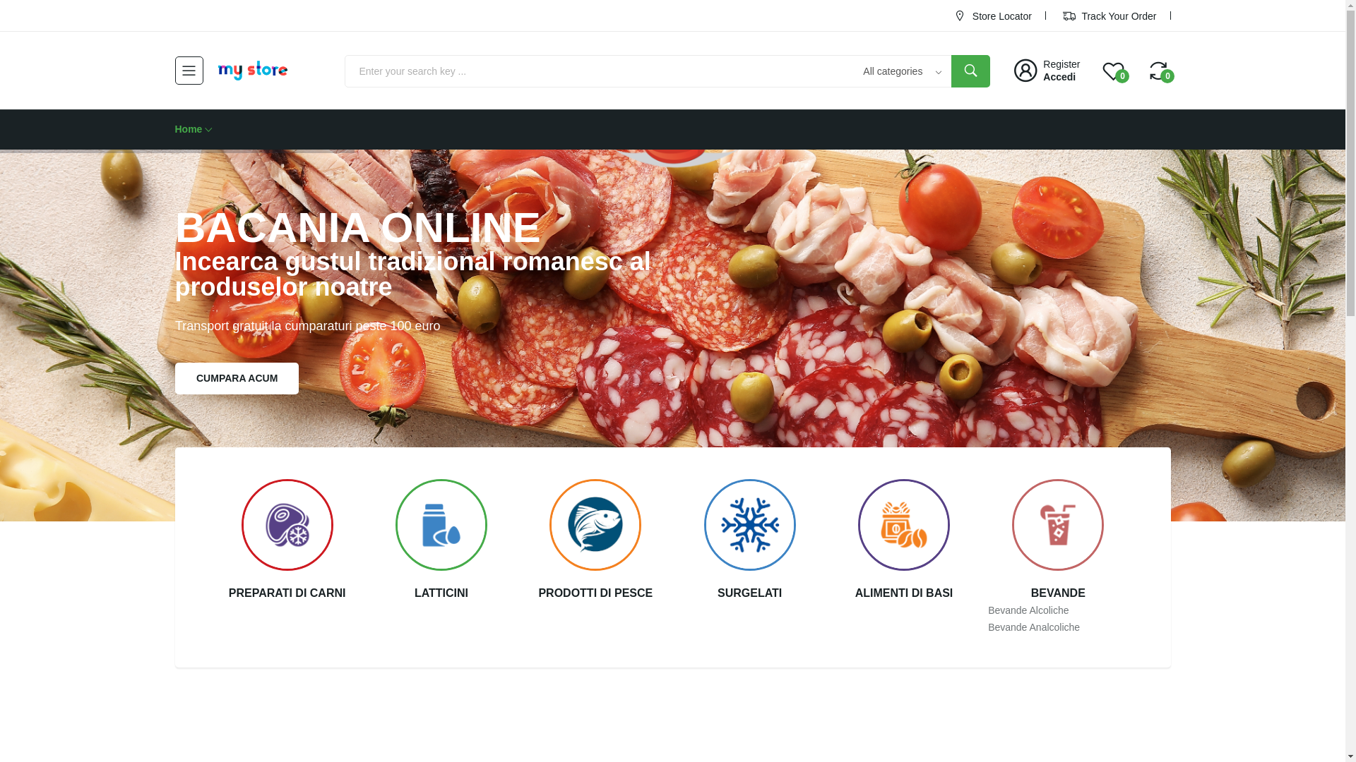 website screenshot of https://bacaniaonline.it/