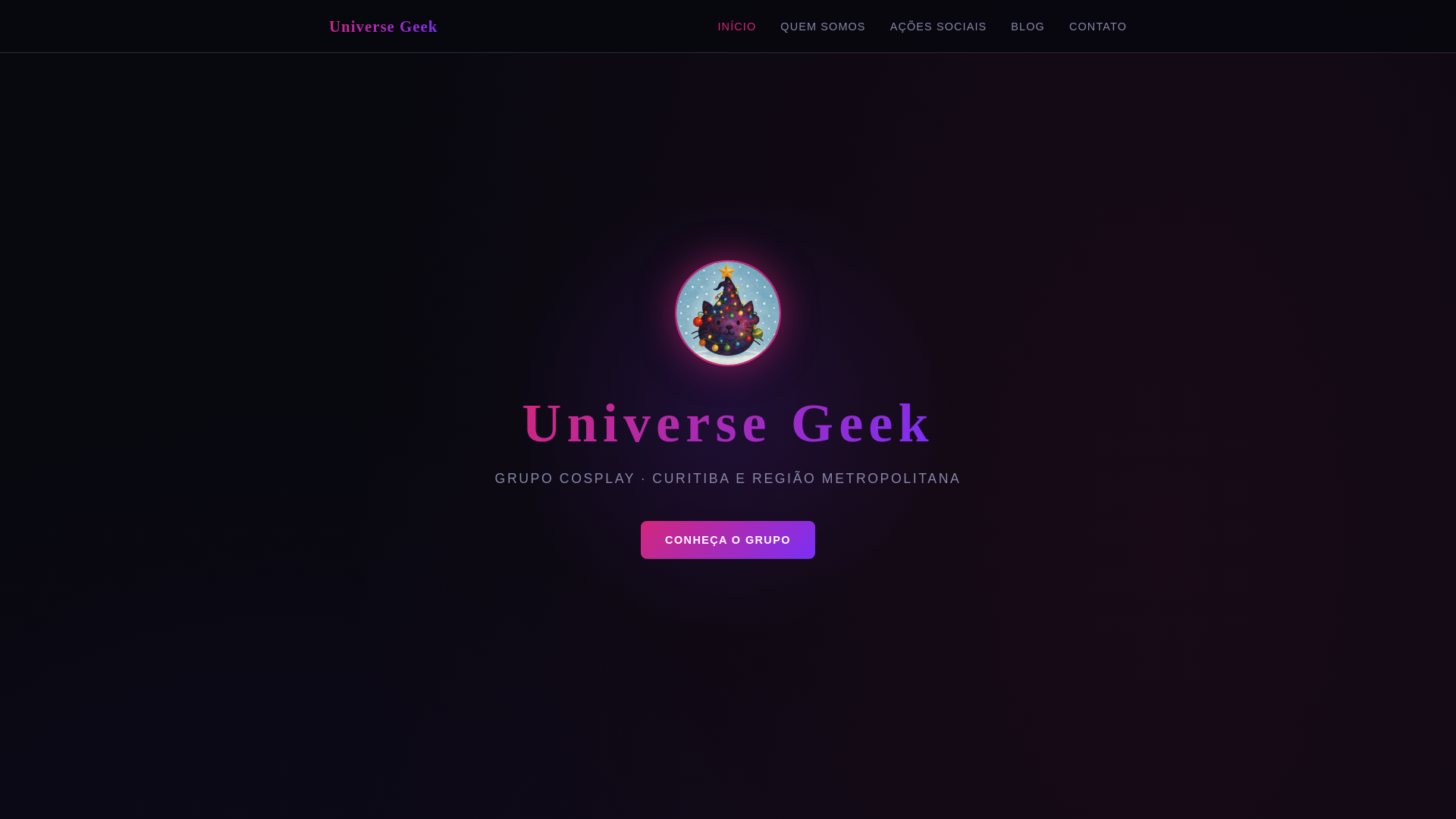 website screenshot of https://universe-geek.pages.dev/