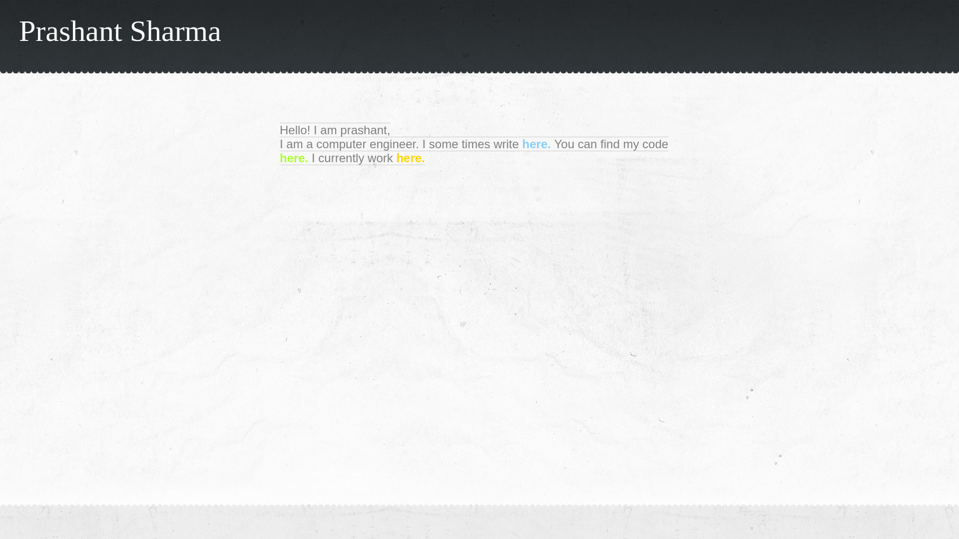 website screenshot of https://prashant-sharma.com/