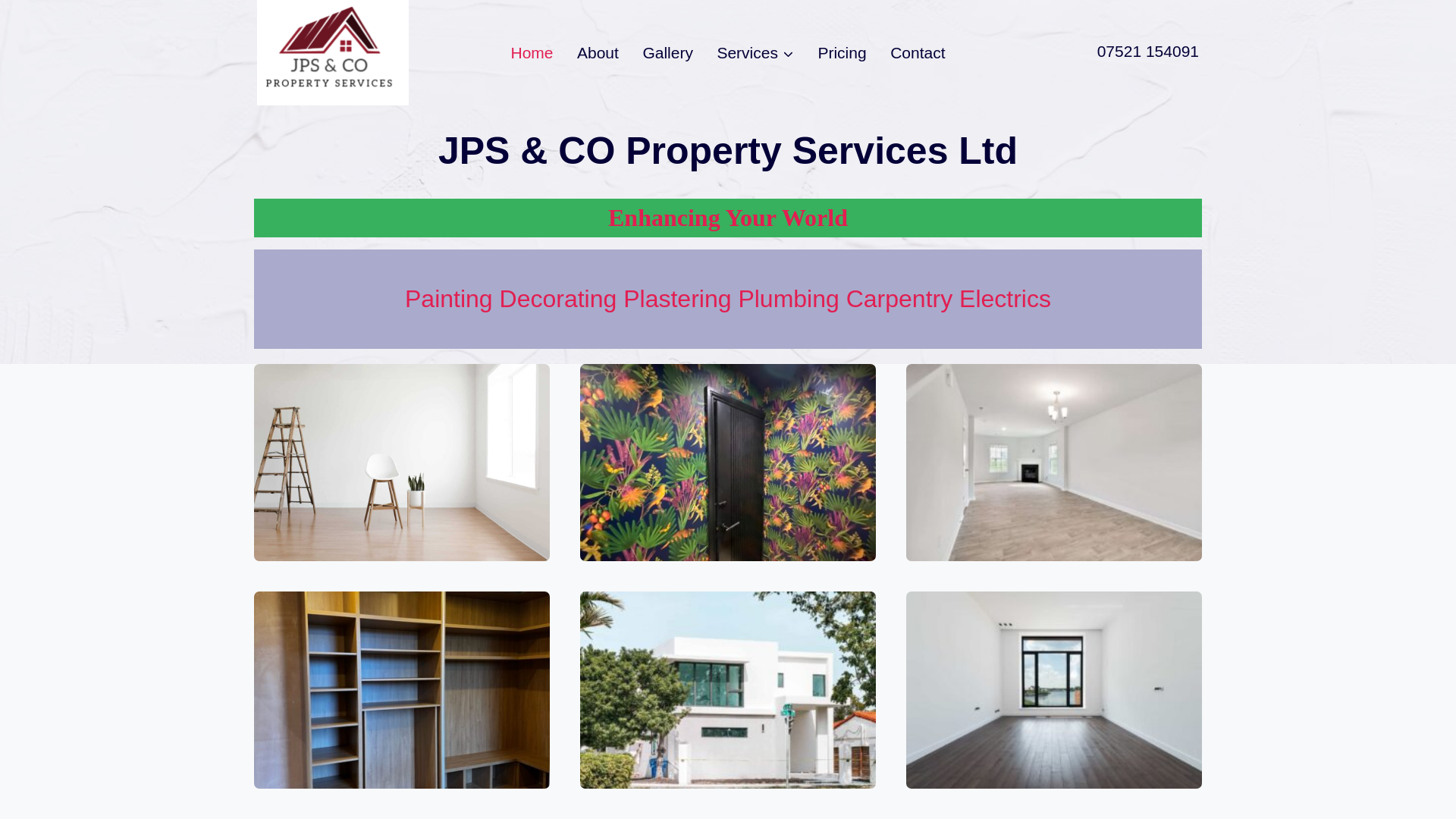 website screenshot of https://jpsandcopropertyservices.co.uk