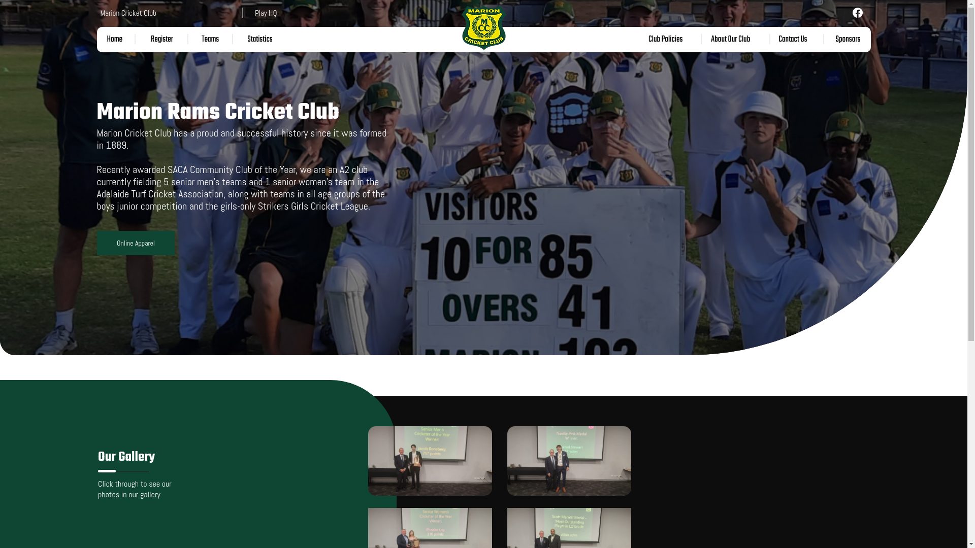 website screenshot of https://marioncricketclub.online/