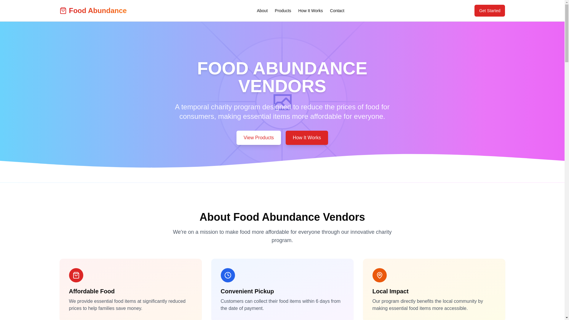 website screenshot of https://food-abundance.com/