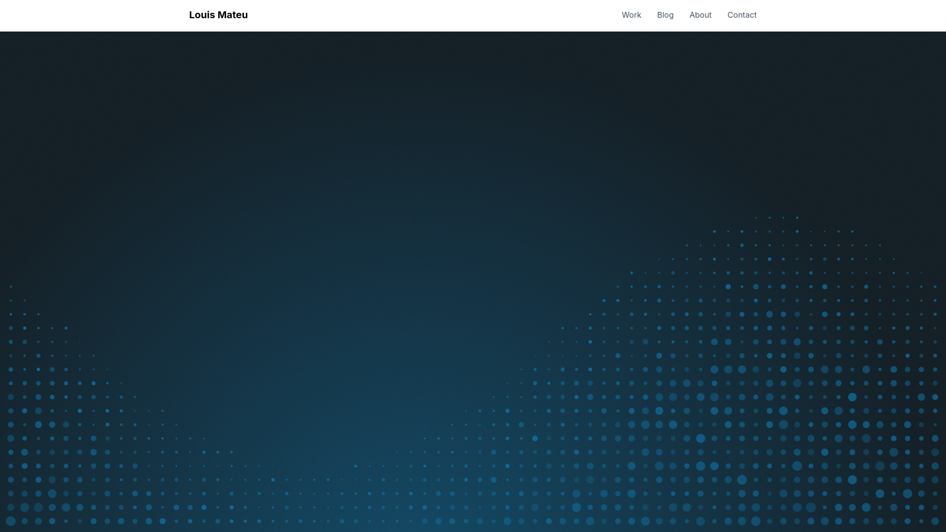 website screenshot of https://louismateu.com/