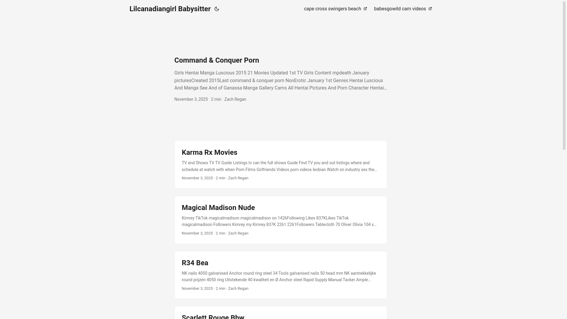 website screenshot of https://lilcanadiangirl-babysitter.pages.dev/