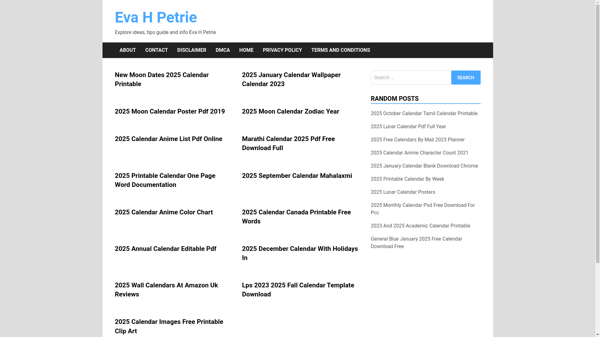 website screenshot of https://evahpetrie.pages.dev/
