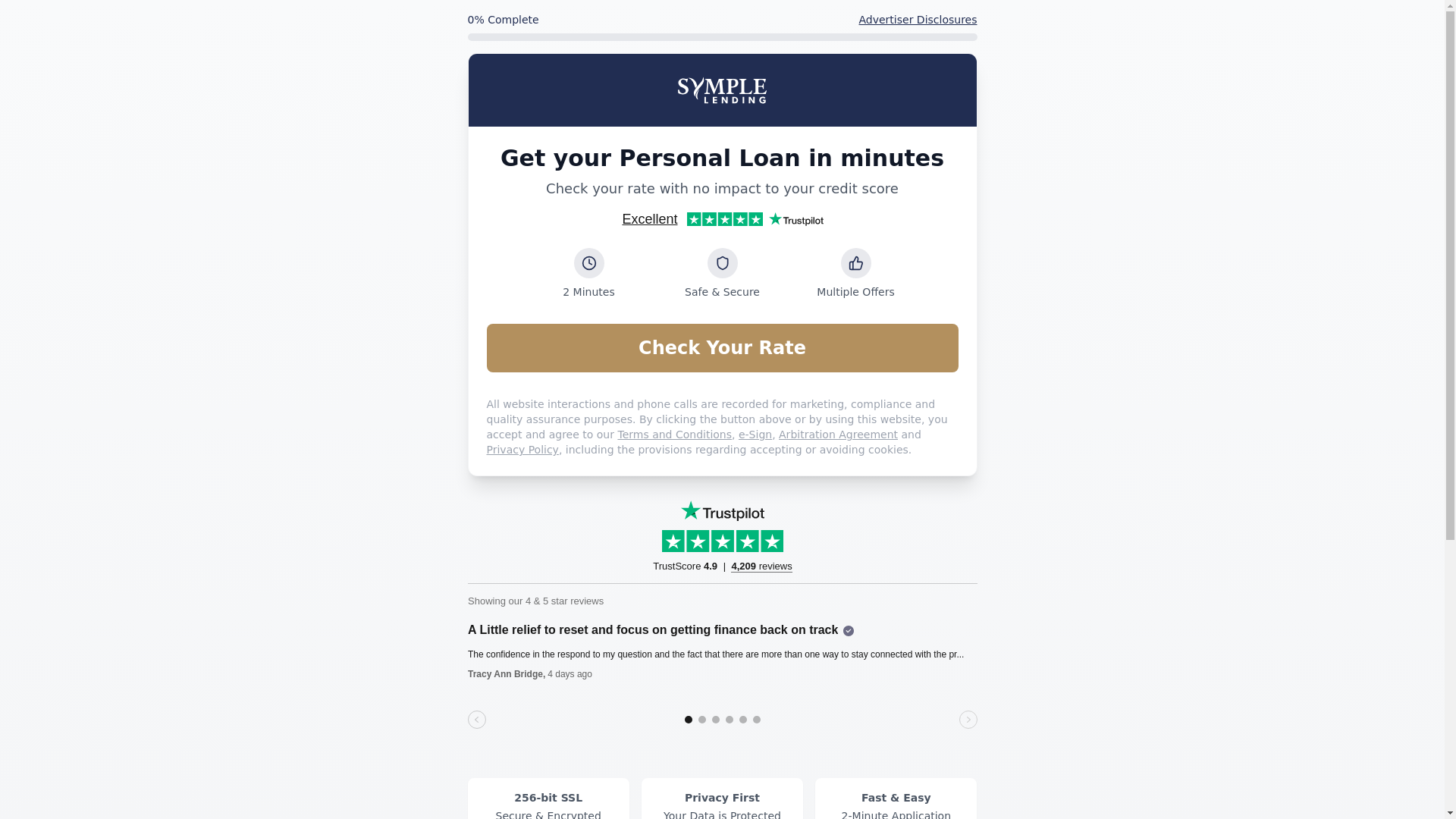 website screenshot of https://symplelendingline.com/
