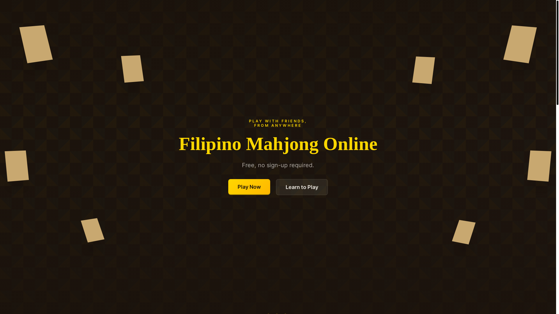 website screenshot of https://filipinomahjongonline.com/