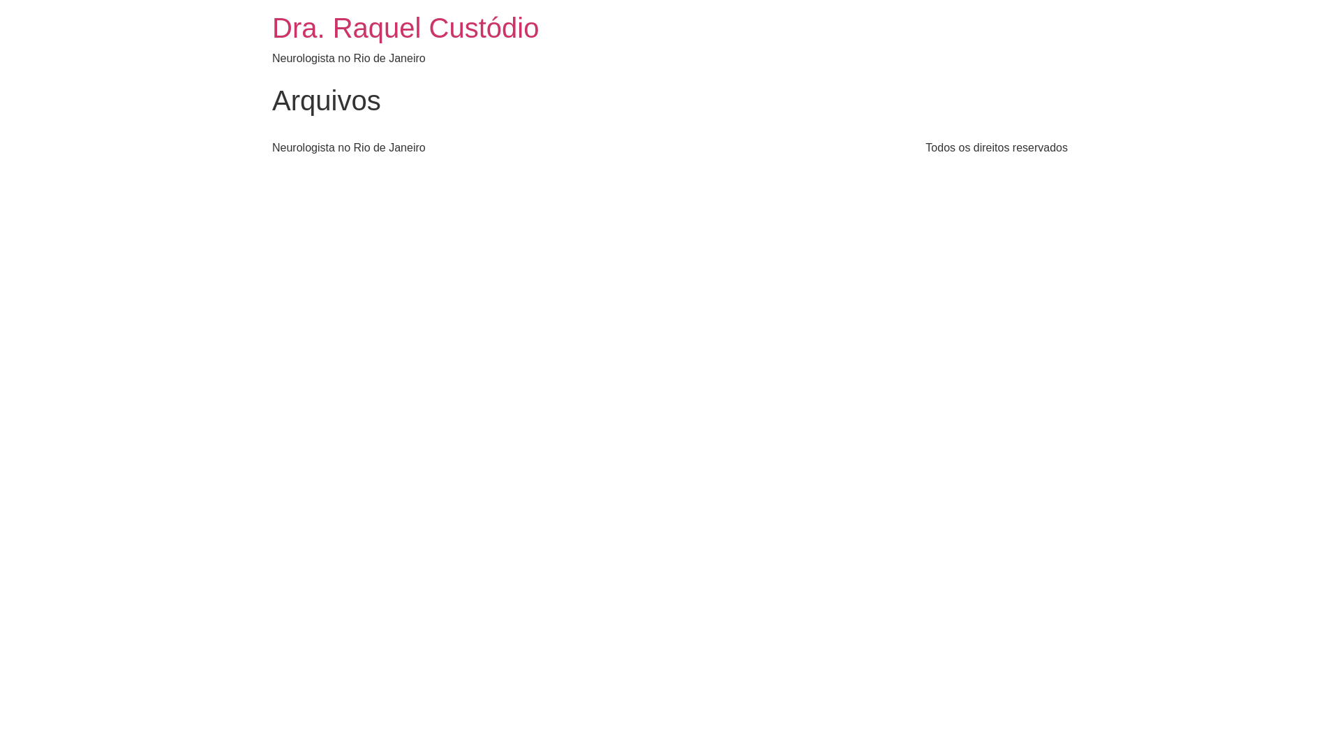 website screenshot of https://draraquelcustodio.com.br