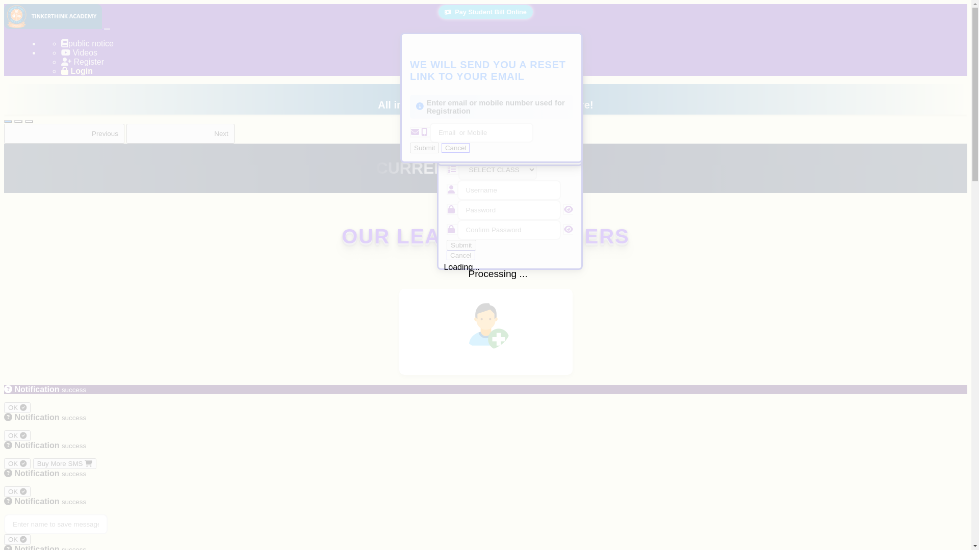 website screenshot of https://tinkerthinkacademy.com/