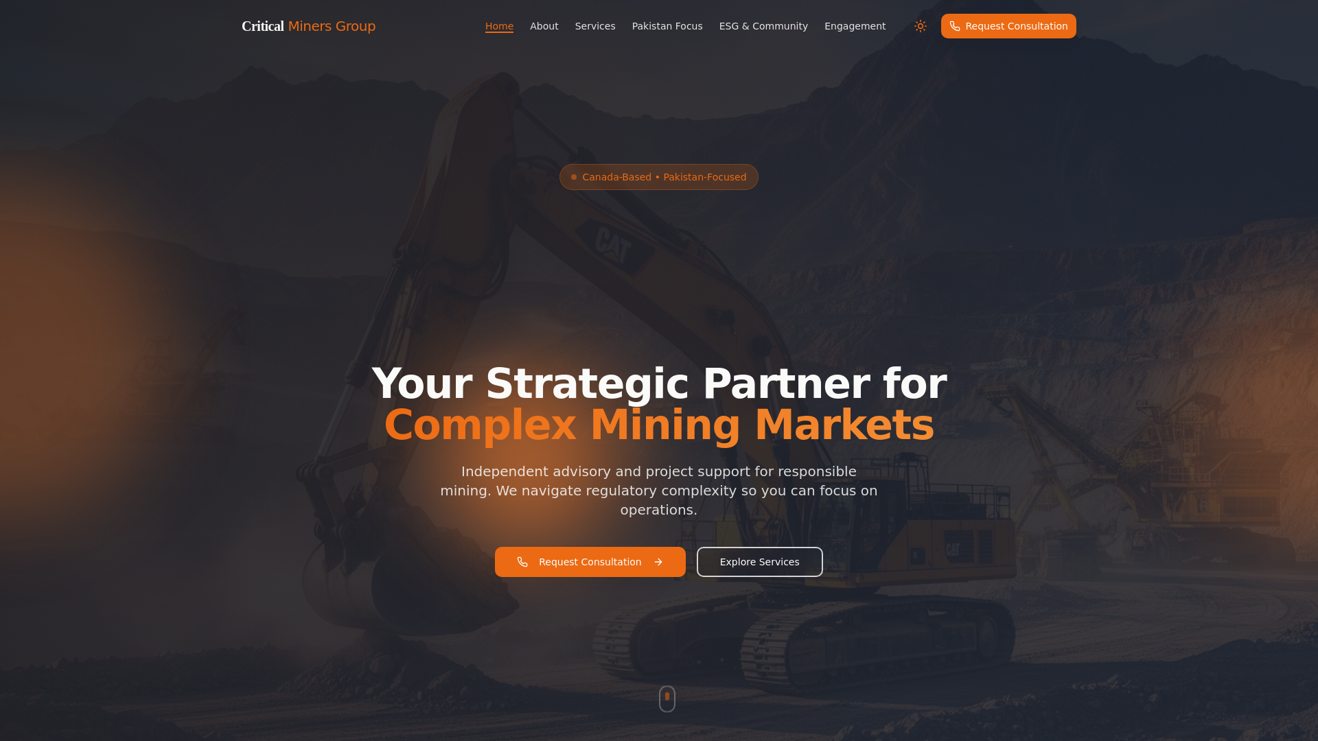 website screenshot of https://criticalminers.pages.dev/