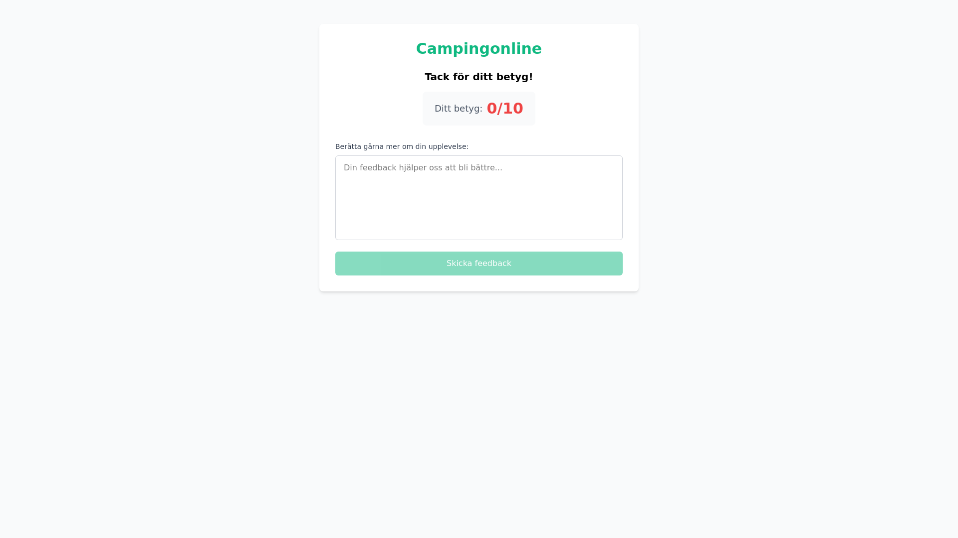 website screenshot of https://campingonlinefeedback.pages.dev/