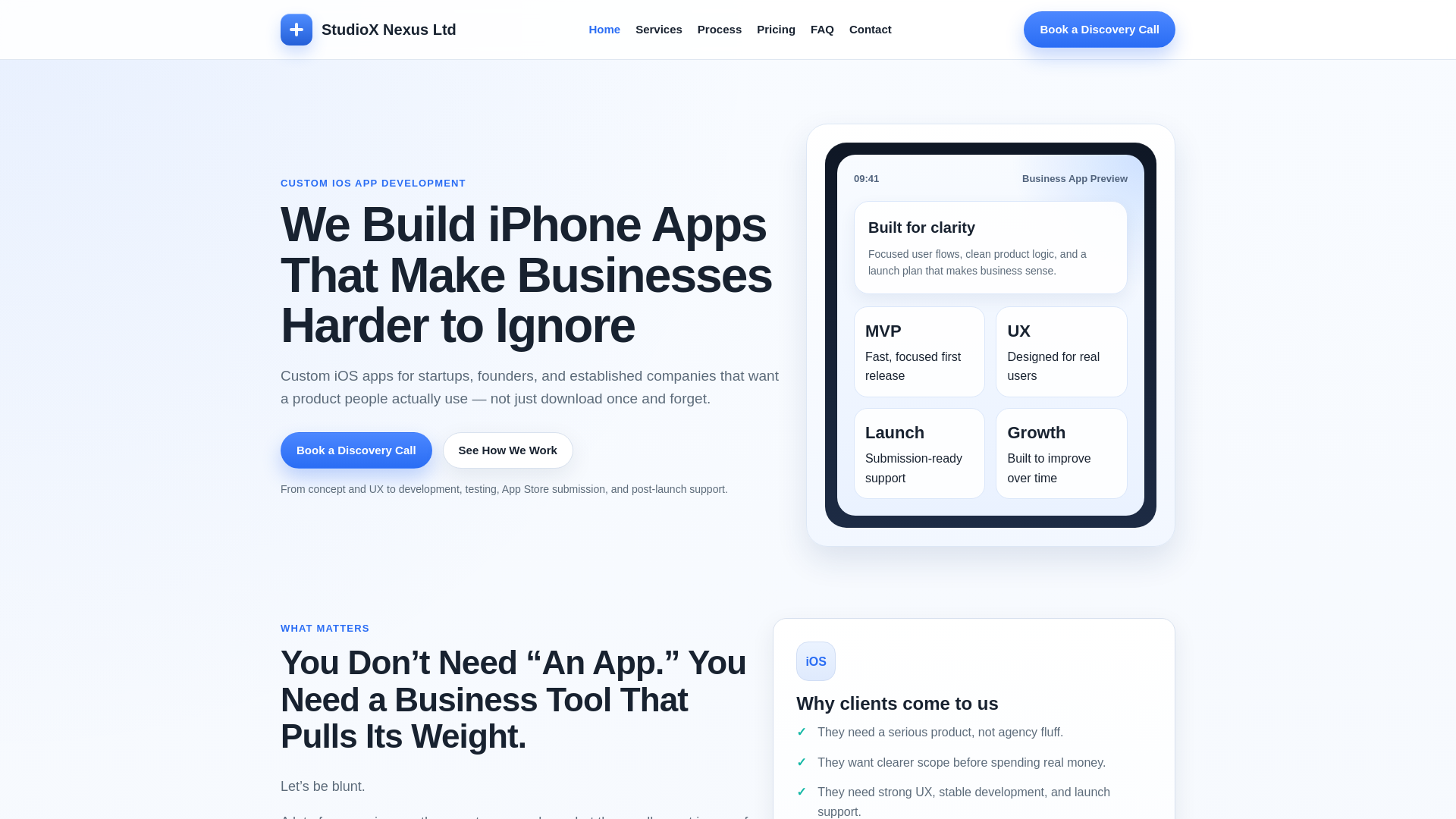 website screenshot of https://studiox-dev.com