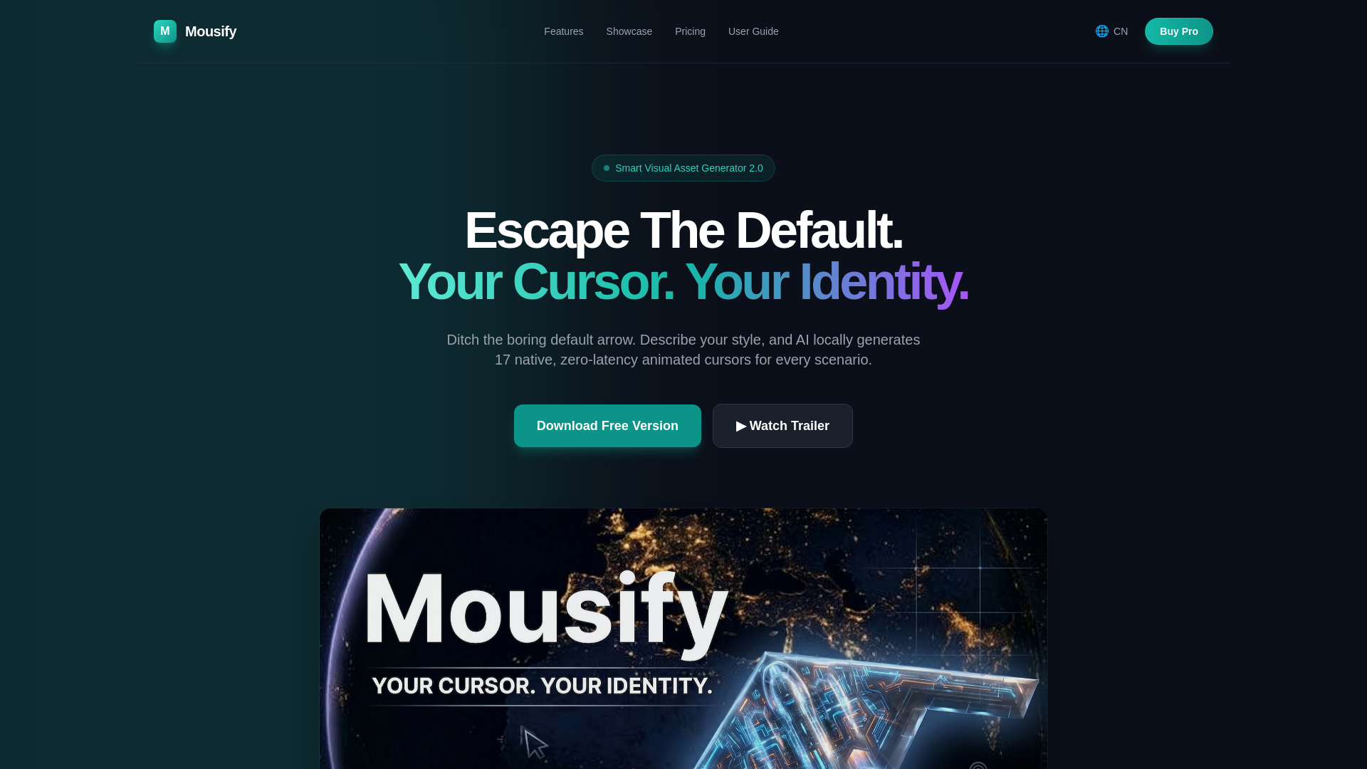 website screenshot of https://mousify-website.pages.dev/