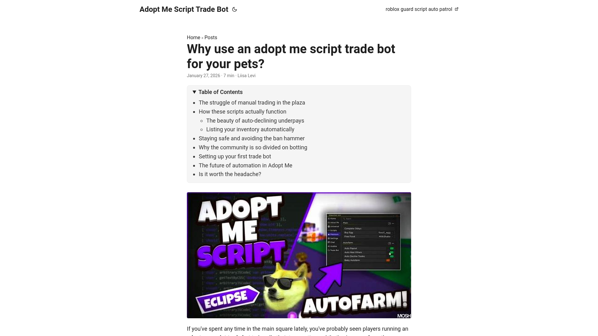 website screenshot of https://adopt-me-script-trade-bot.pages.dev/