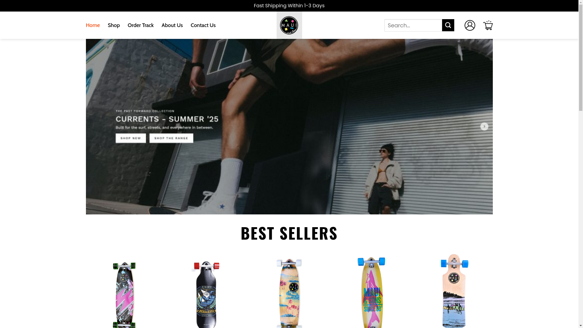 website screenshot of https://ourmauiandsons.shop/