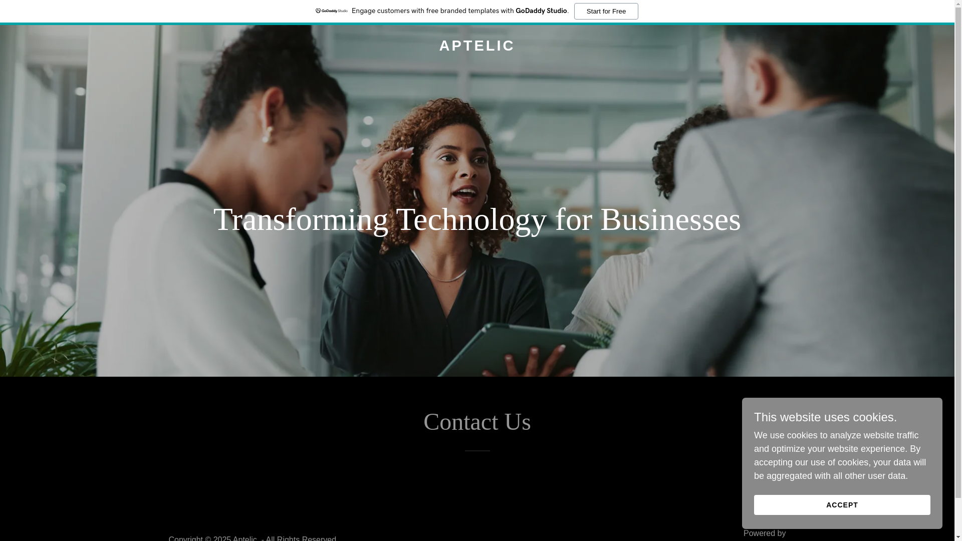 website screenshot of https://aptelic.com/