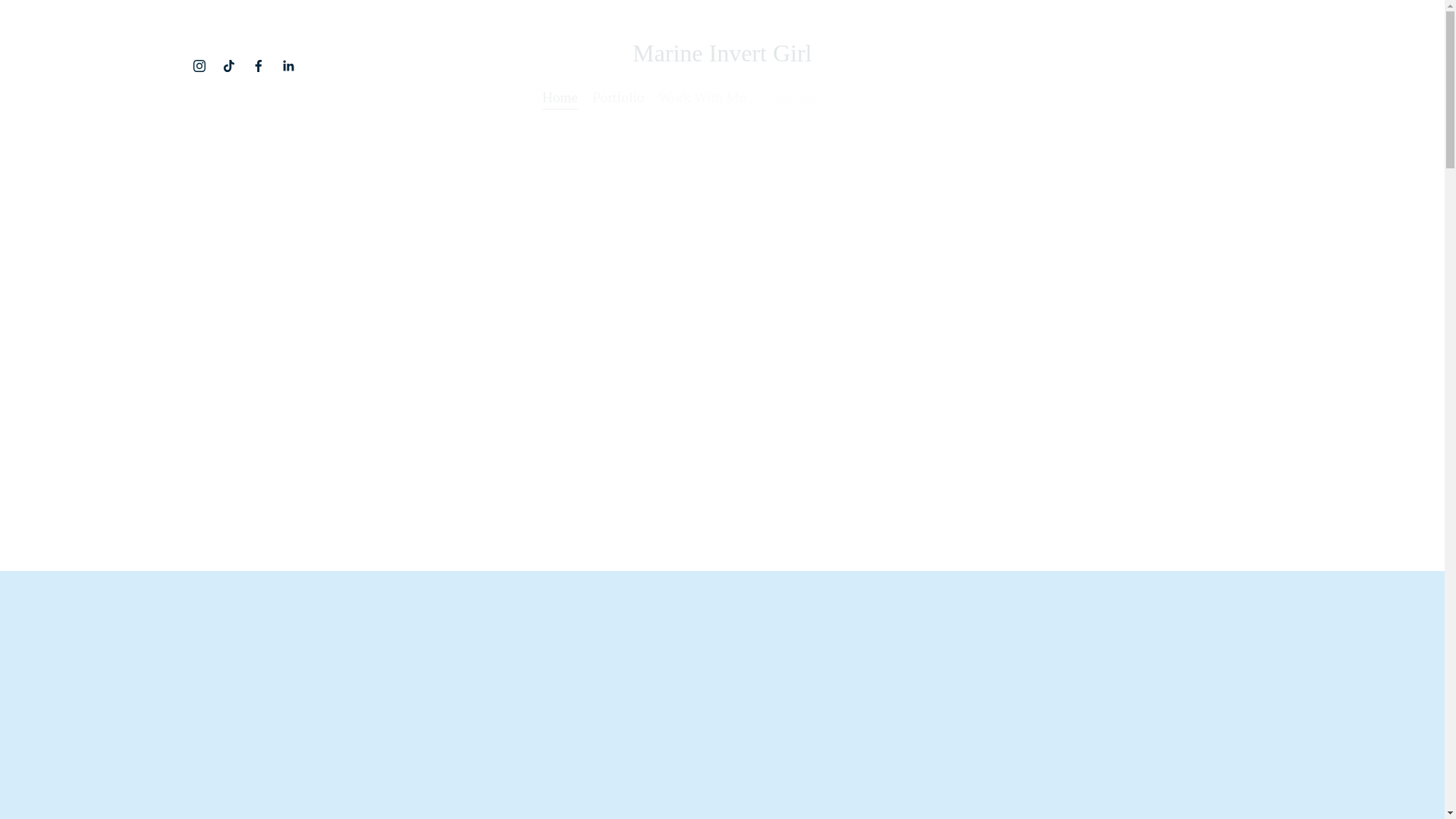 website screenshot of https://marineinvertgirl.com/