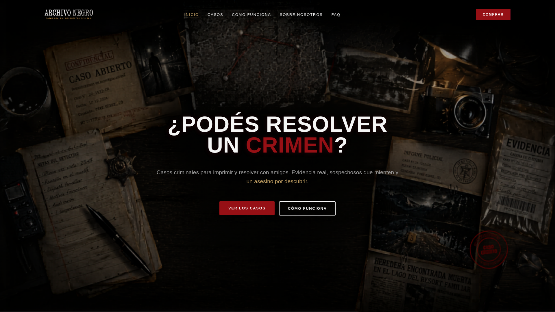 website screenshot of https://resolvercasoscriminales.com/