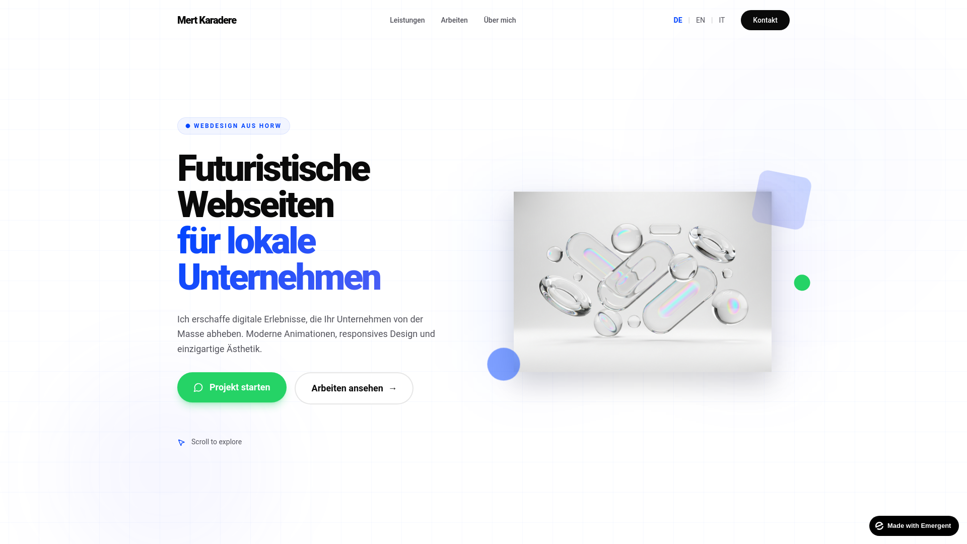 website screenshot of https://web-mit-mert.com