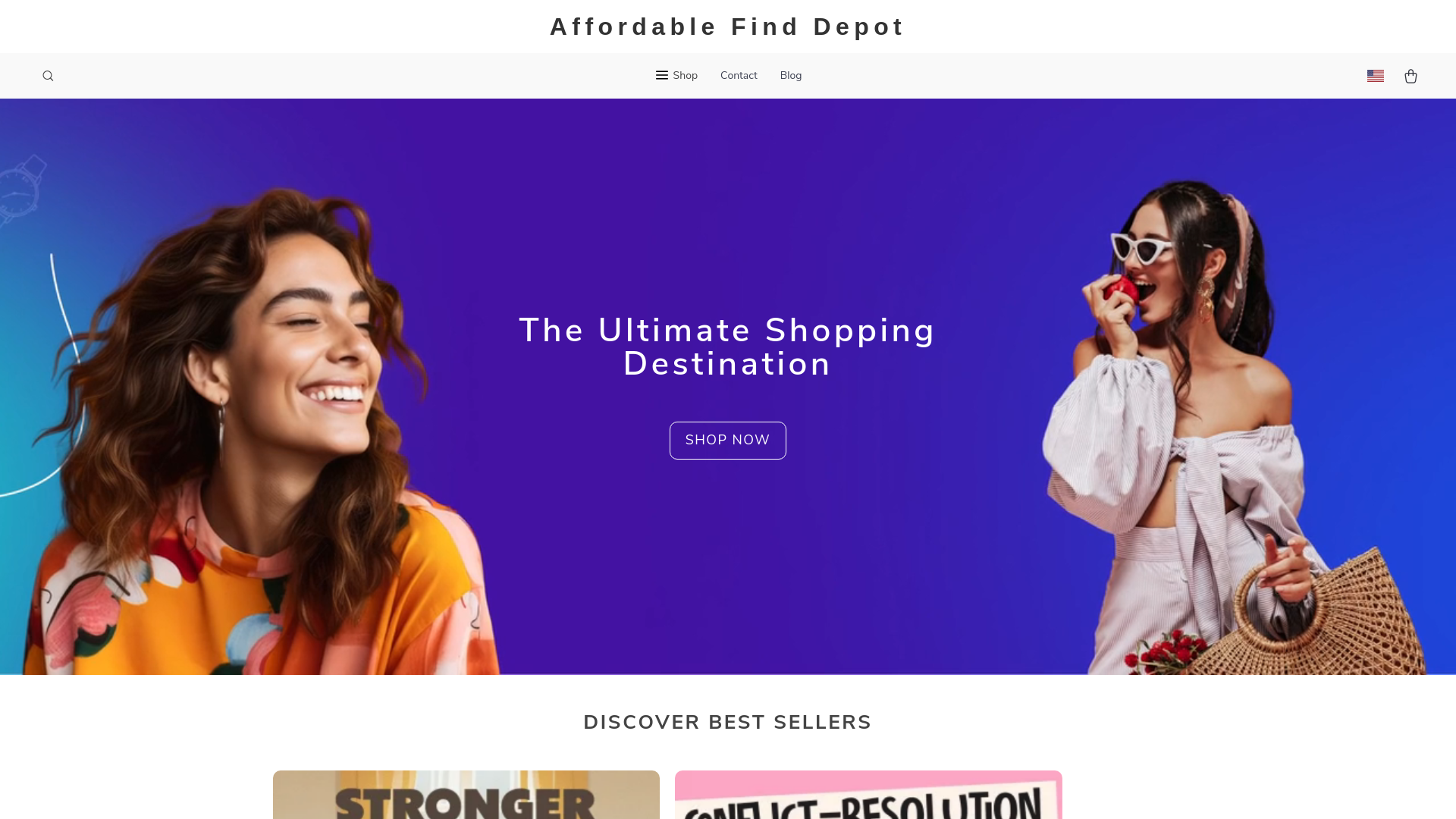 website screenshot of https://affordablefinddepot.shop/