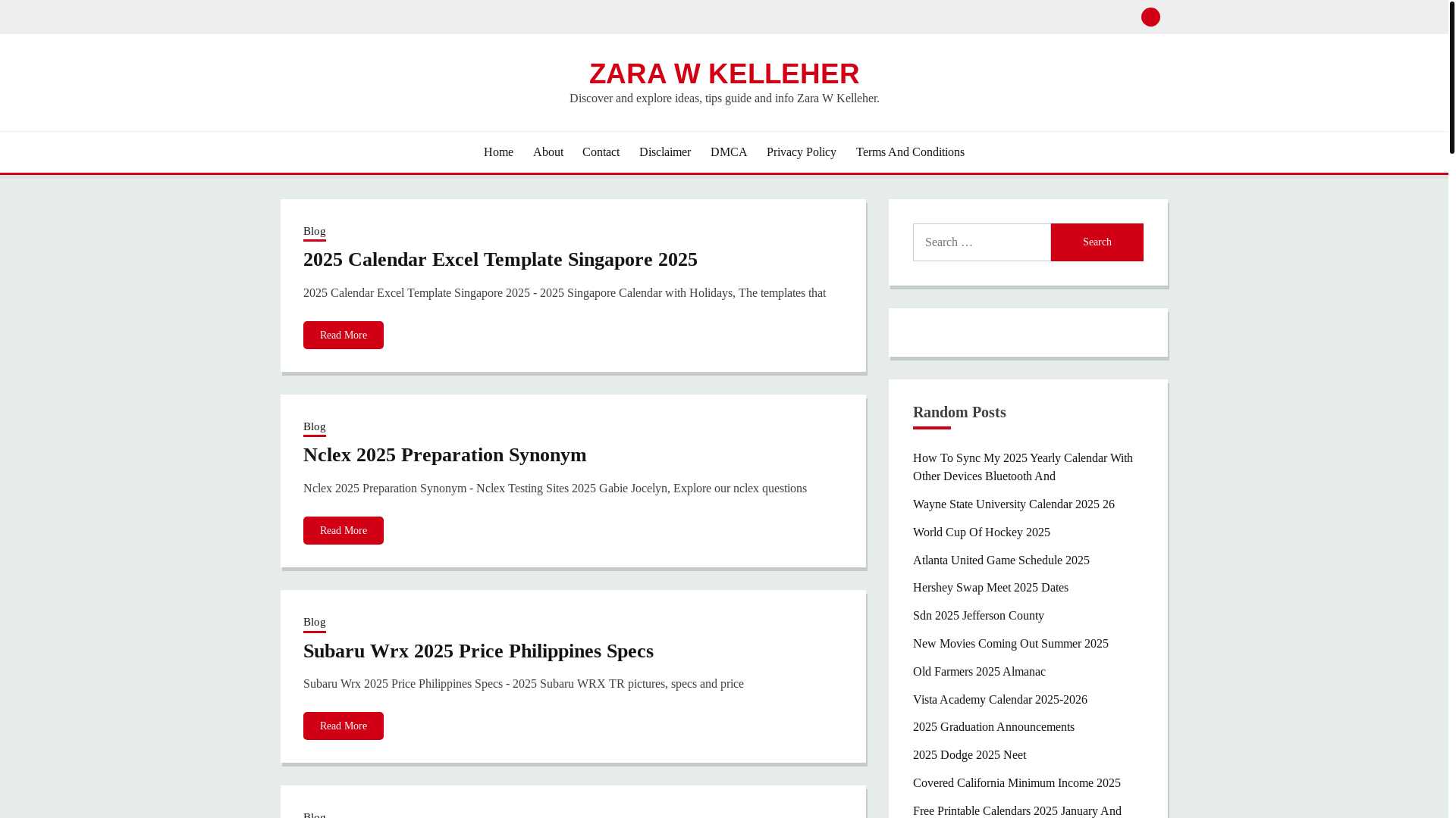 website screenshot of https://zarawkelleher.pages.dev/