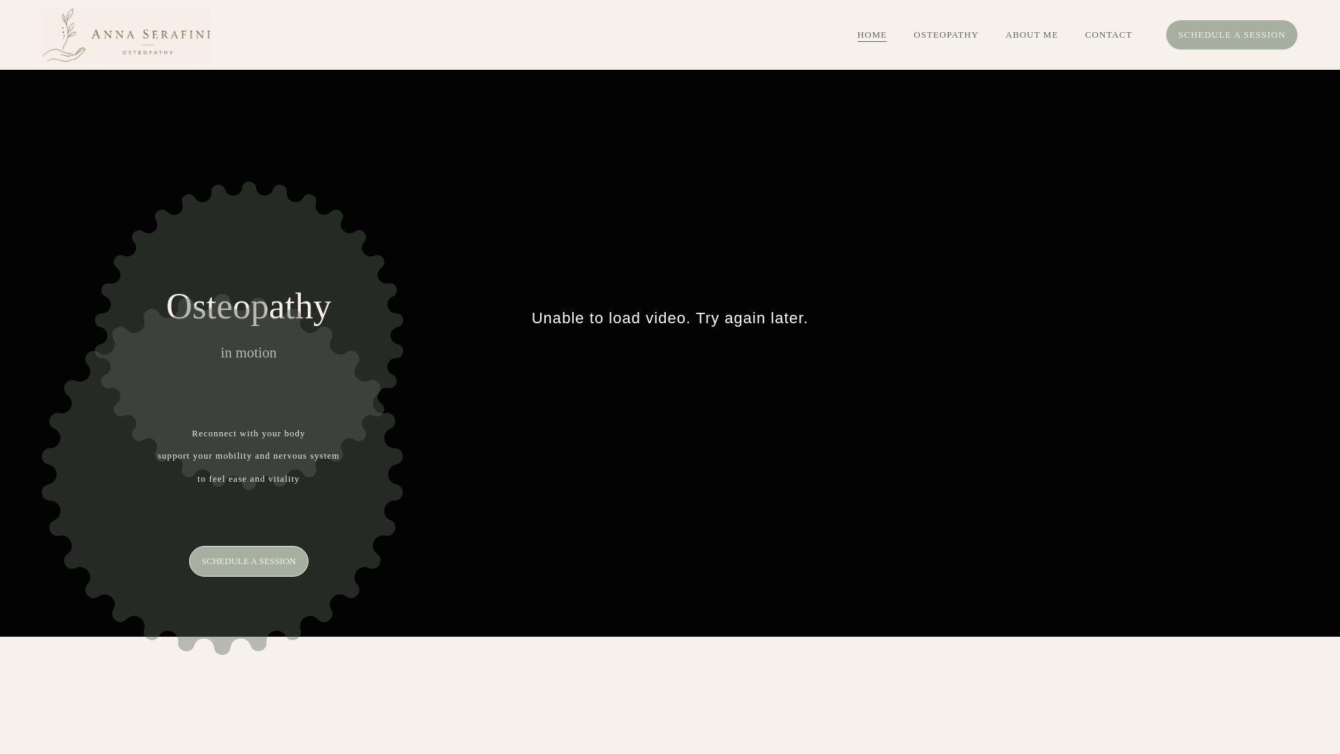 website screenshot of https://annaserafiniosteopathy.nl/