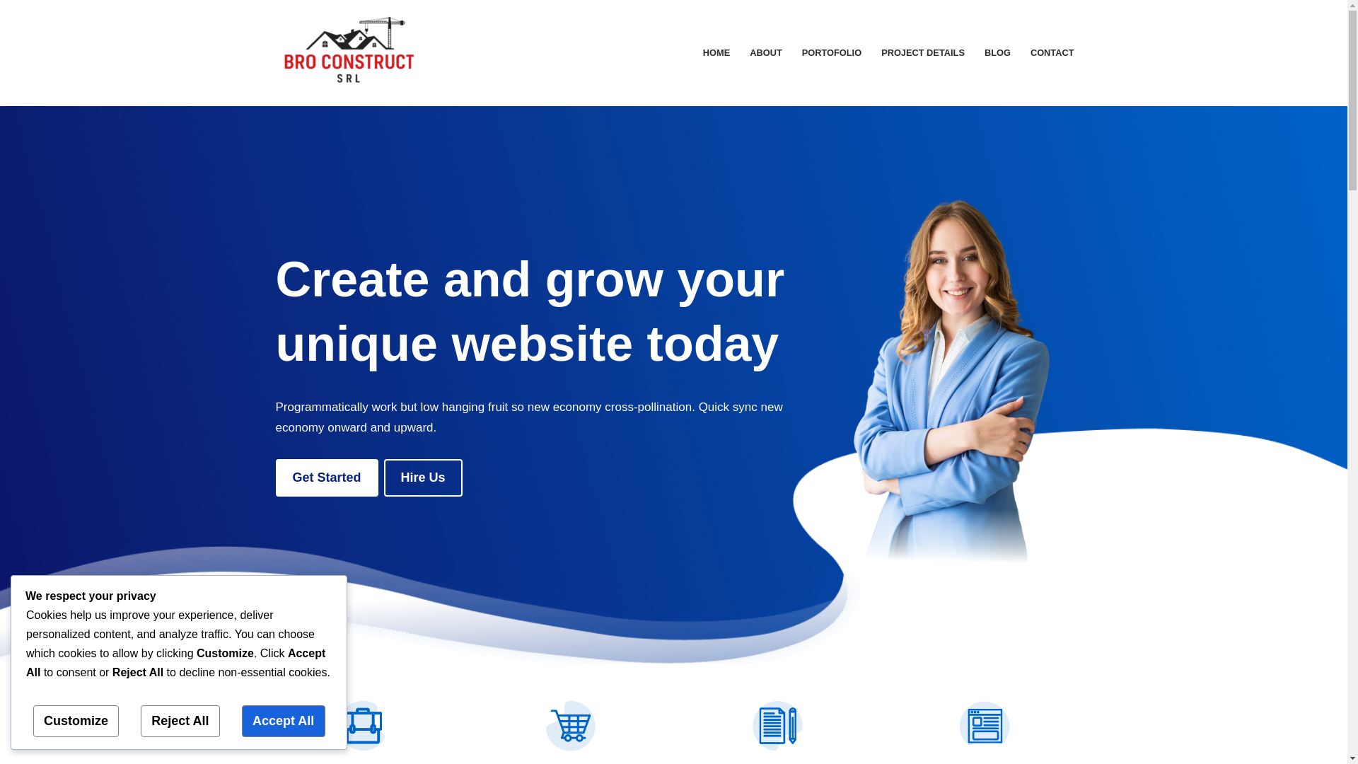 website screenshot of https://broconstruct.ro/