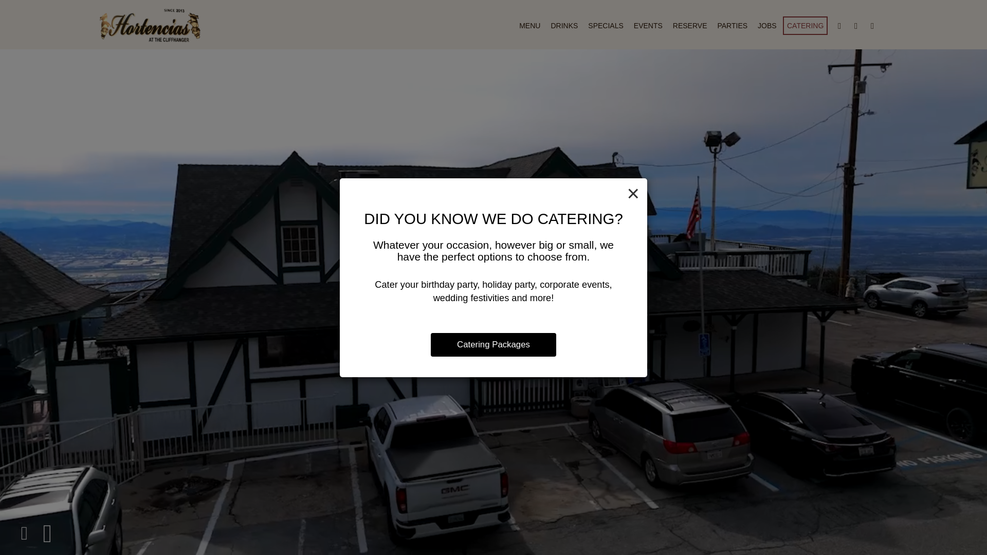 website screenshot of https://hortenciasatthecliffhanger.com