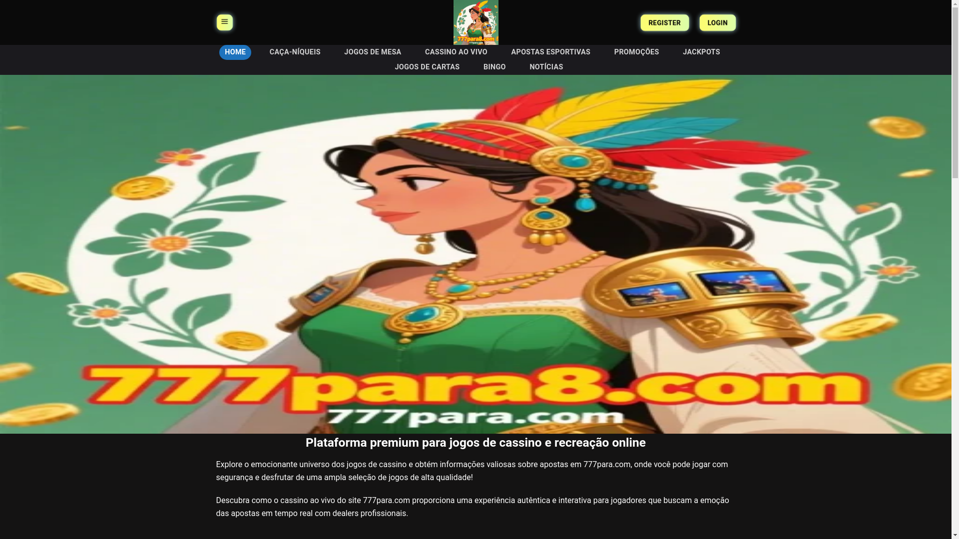 website screenshot of https://777para8.com/