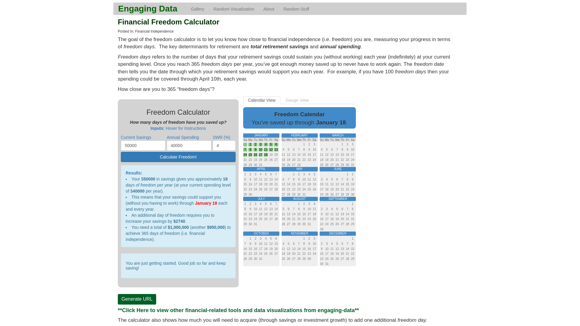 website screenshot of https://engaging-data.com/freedom-calculator/