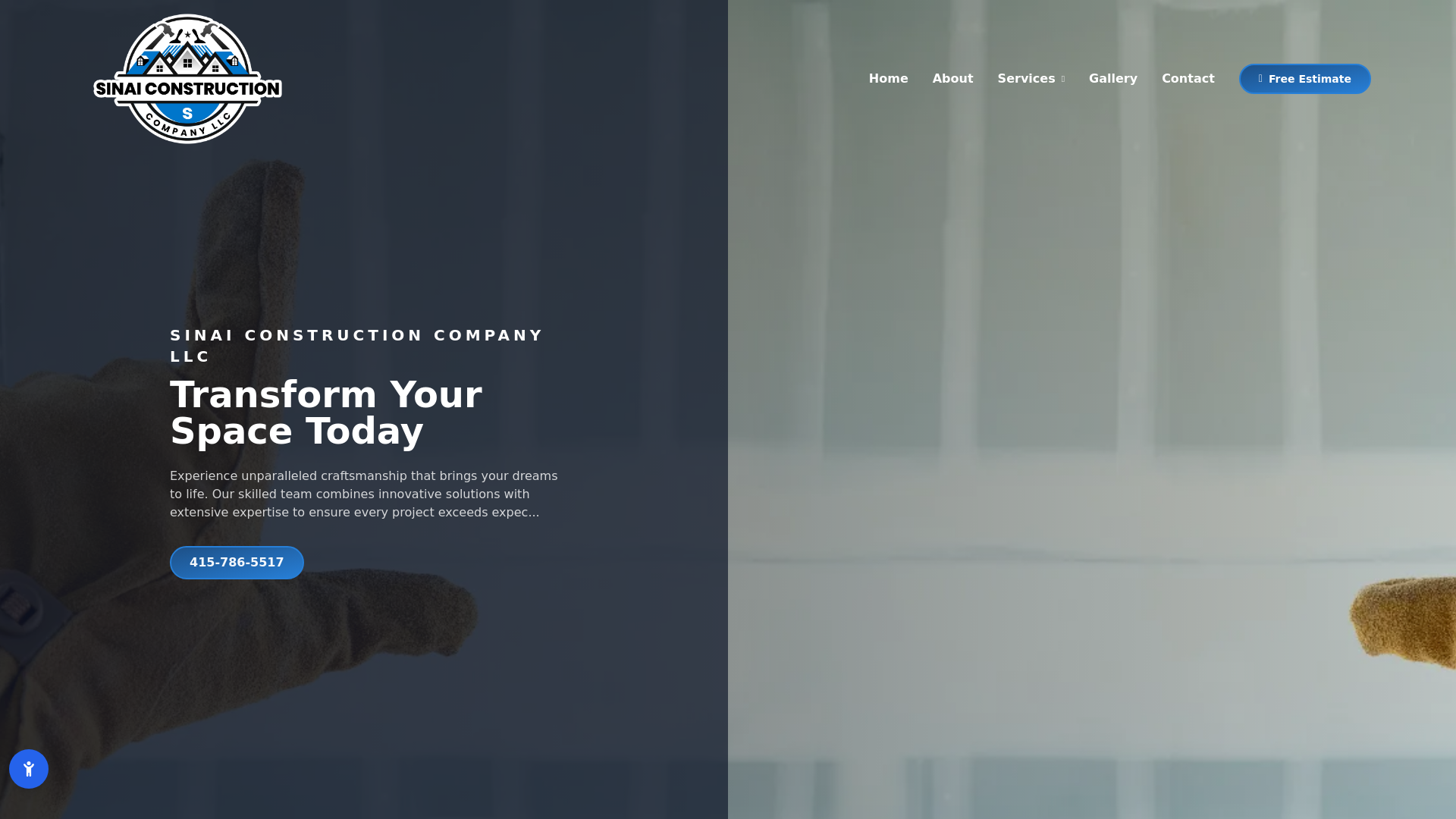 website screenshot of https://sinaiconstructionllc.com/