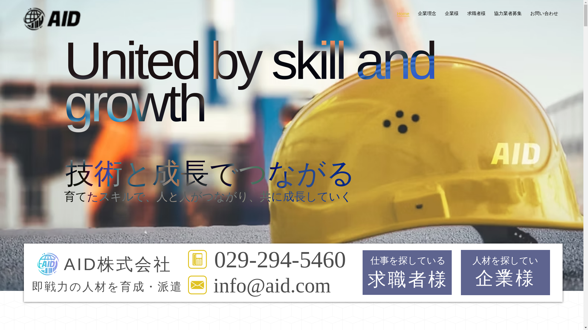 website screenshot of https://aid-japan.net/