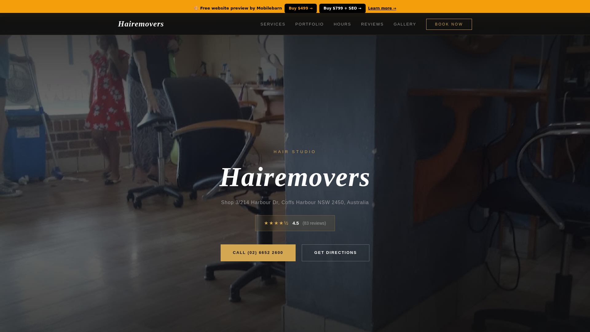 website screenshot of https://hairemovers.pages.dev/