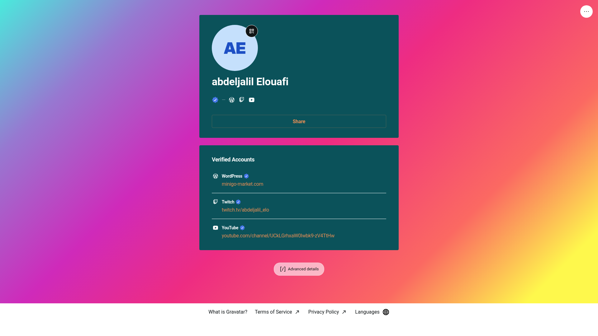 website screenshot of https://vibrantstrike.info/