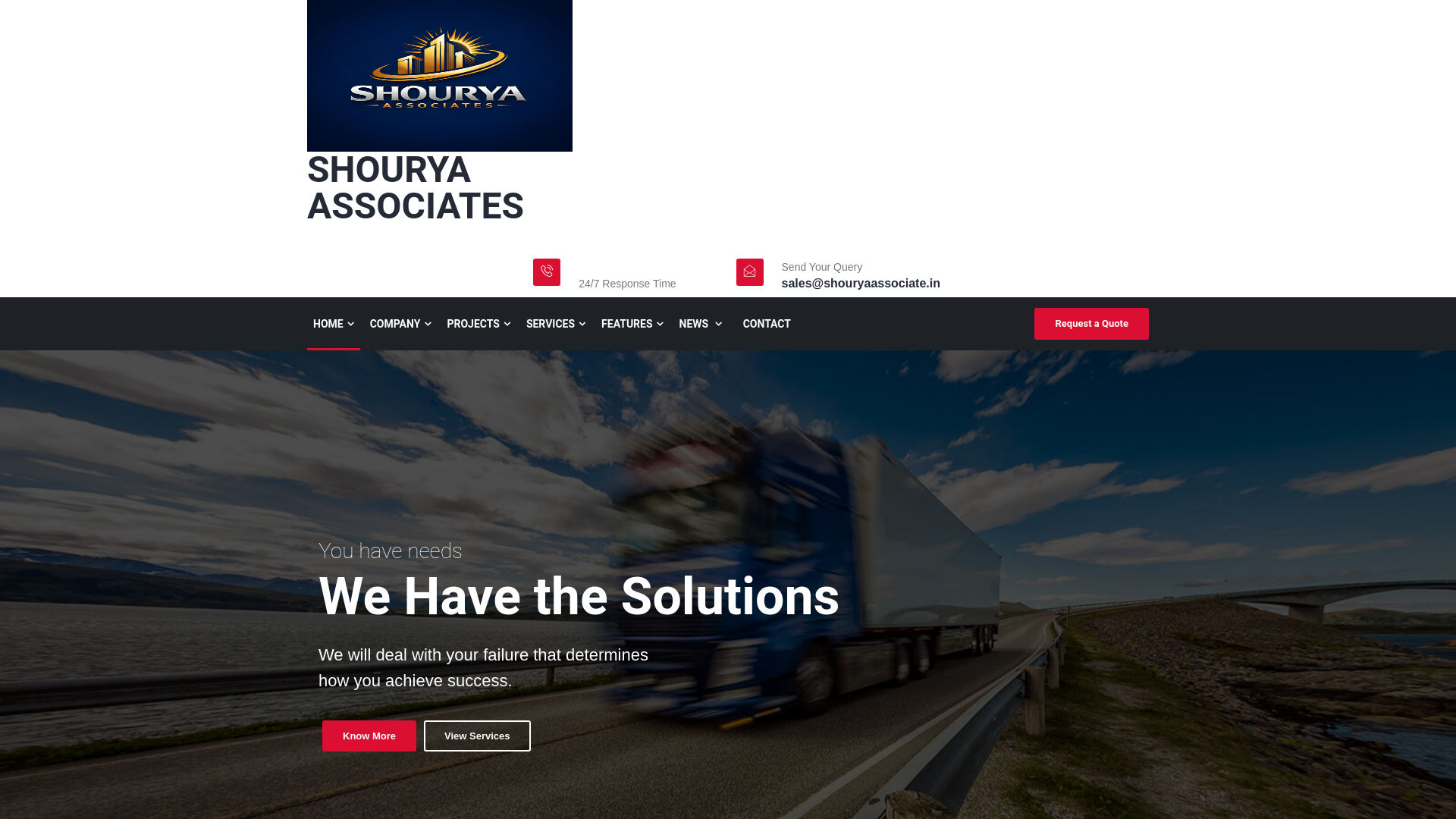 website screenshot of https://shouryaassociate.in/