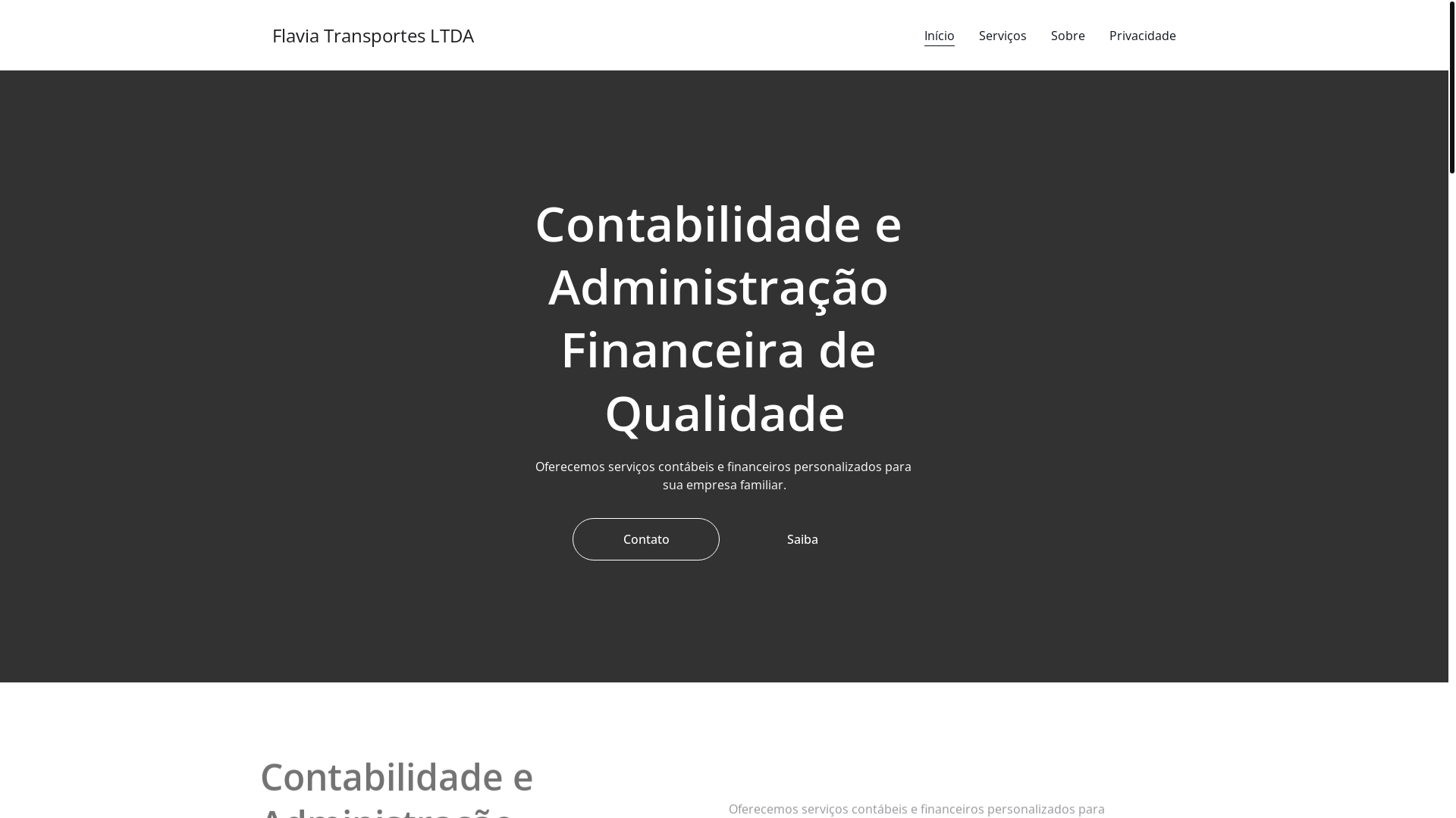 website screenshot of https://flaviatransportesltda.shop/