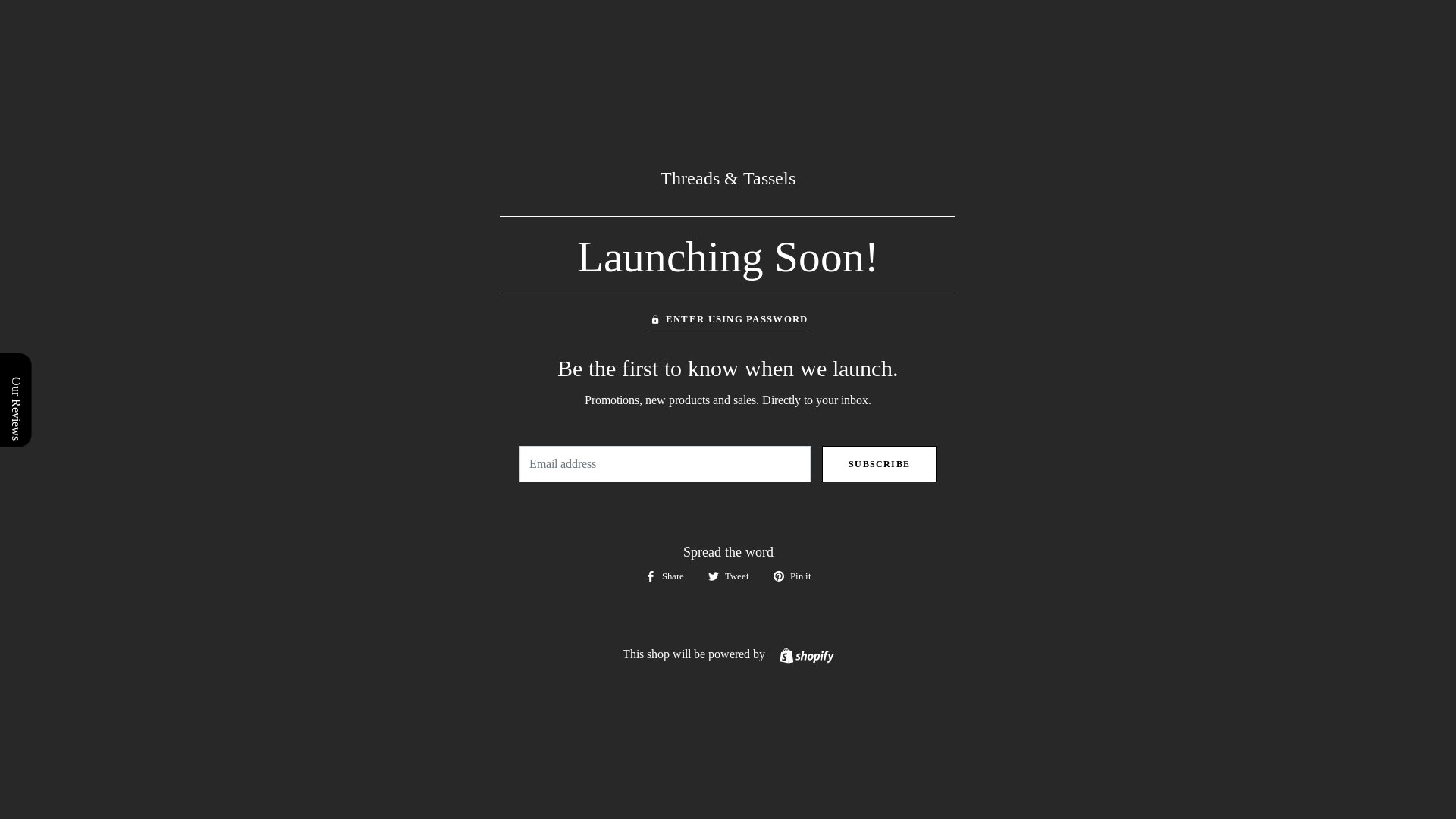 website screenshot of https://threadstassels.shop/