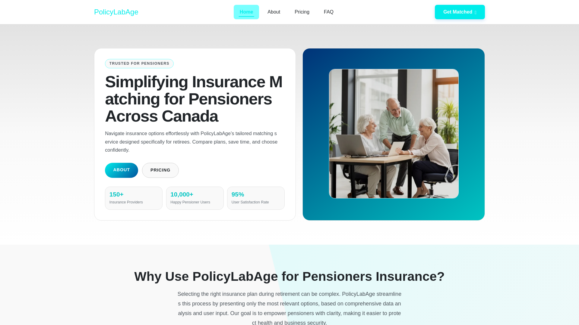 website screenshot of https://policylabage.pro/