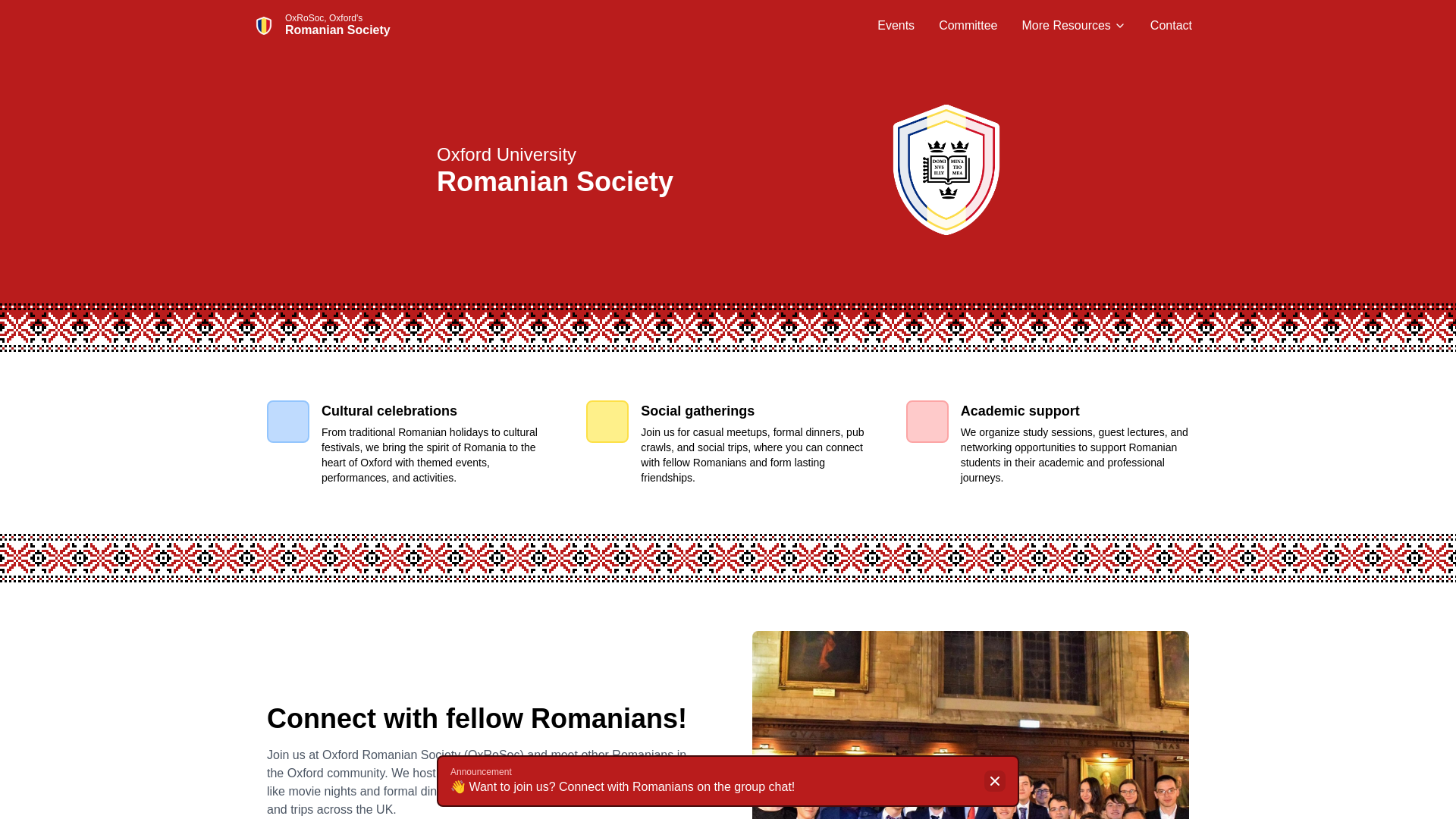 website screenshot of https://oxrosoc.pages.dev/