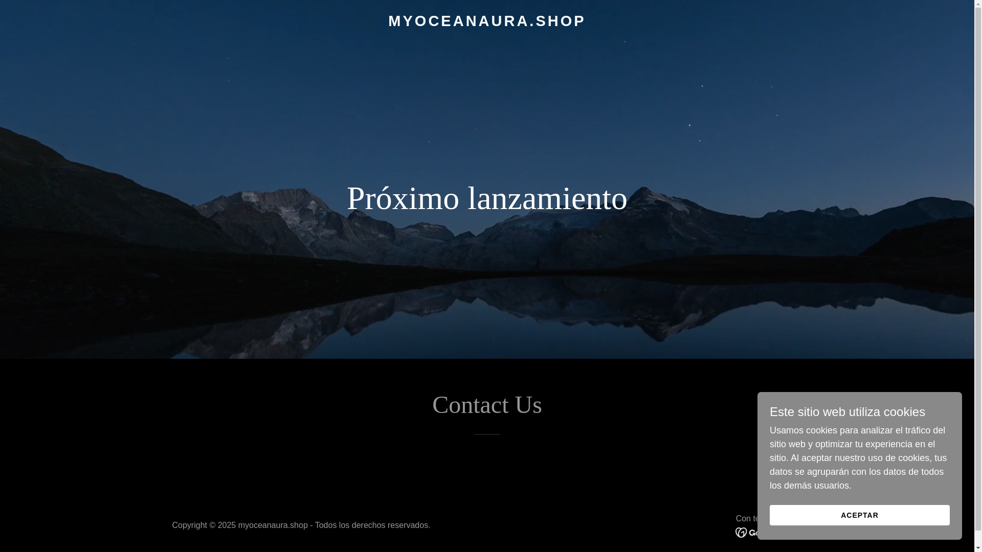 website screenshot of https://myoceanaura.shop/