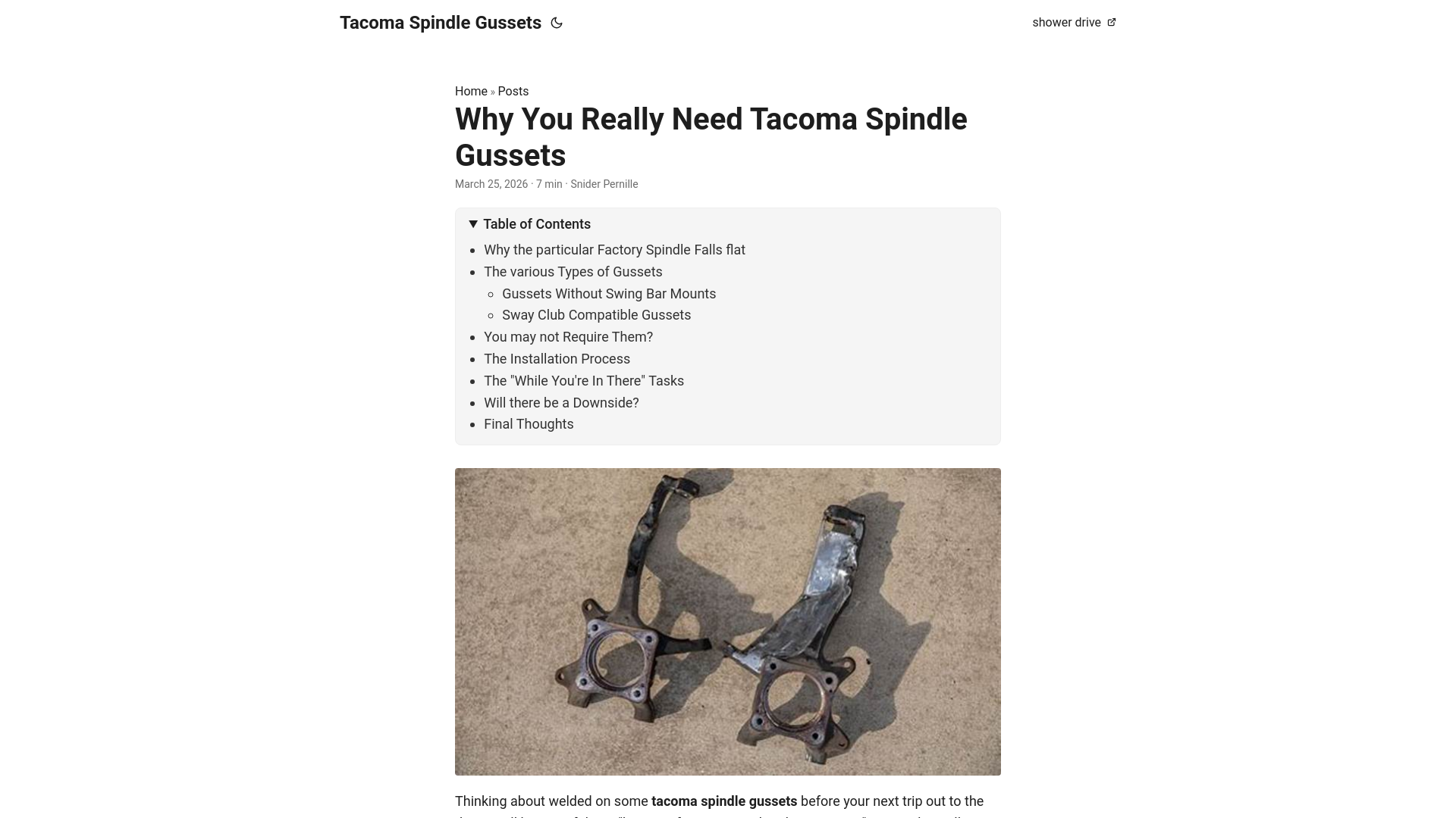 website screenshot of https://tacoma-spindle-gussets.pages.dev/