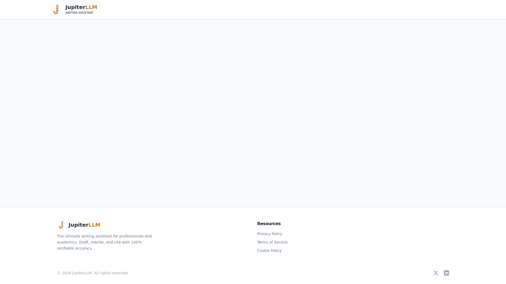 website screenshot of https://jupiterllm.com