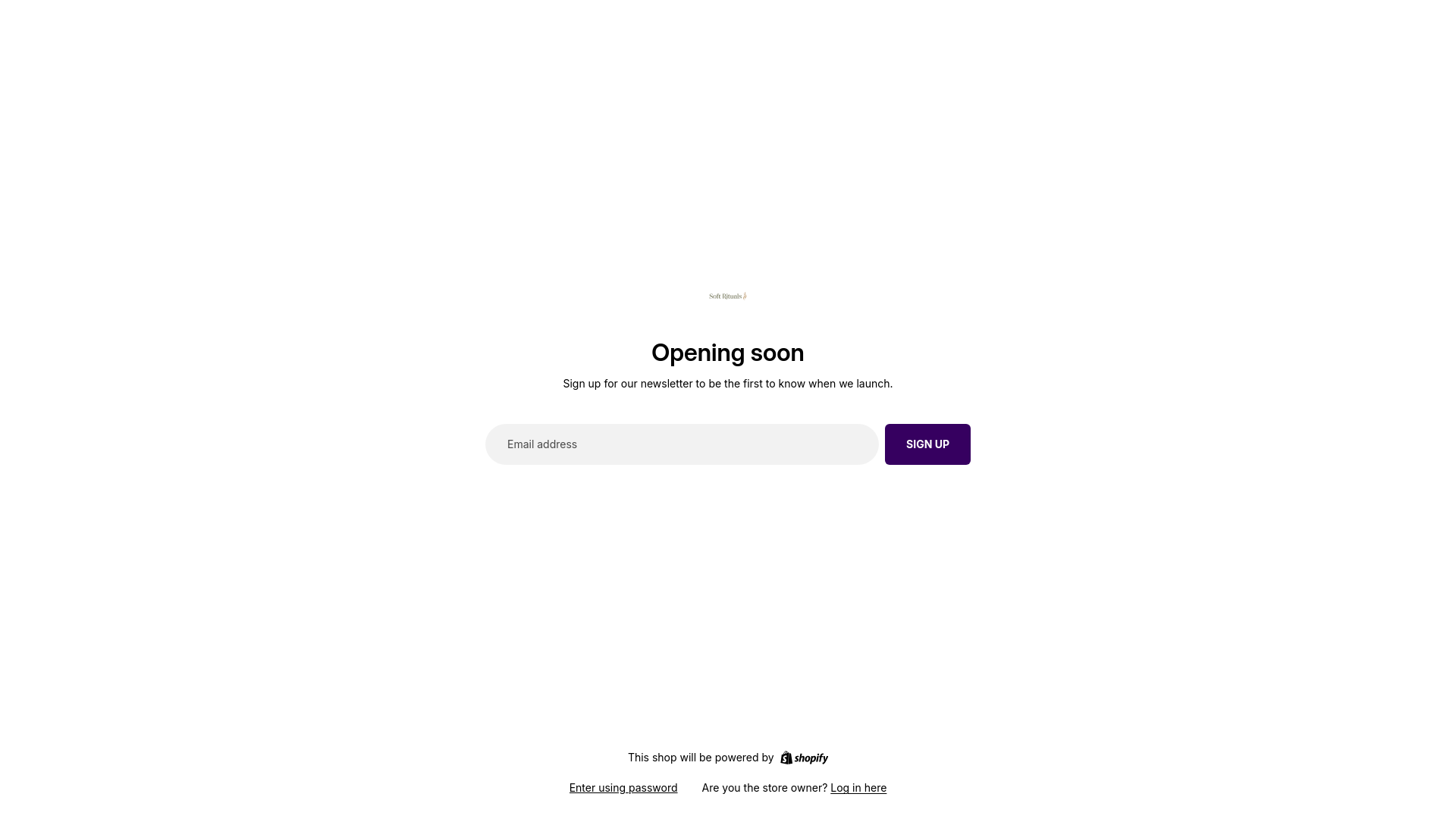 website screenshot of https://softritualsco.store