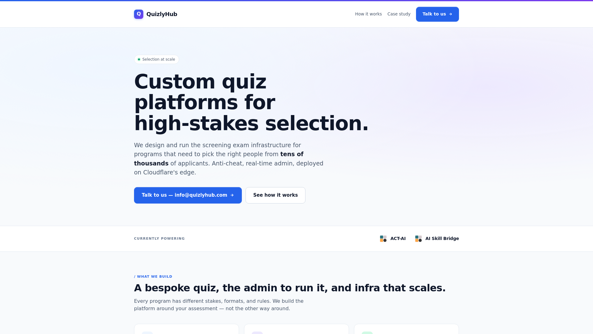 website screenshot of https://quizlyhub-marketing.pages.dev/