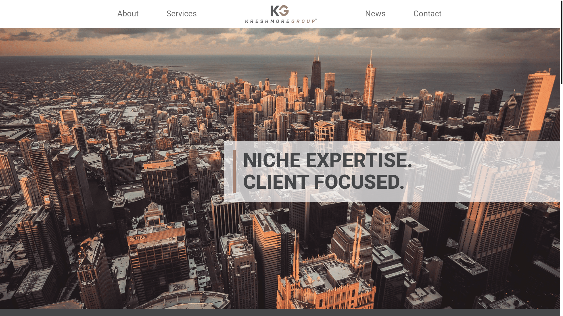 website screenshot of https://kreshmorestrategic.com/