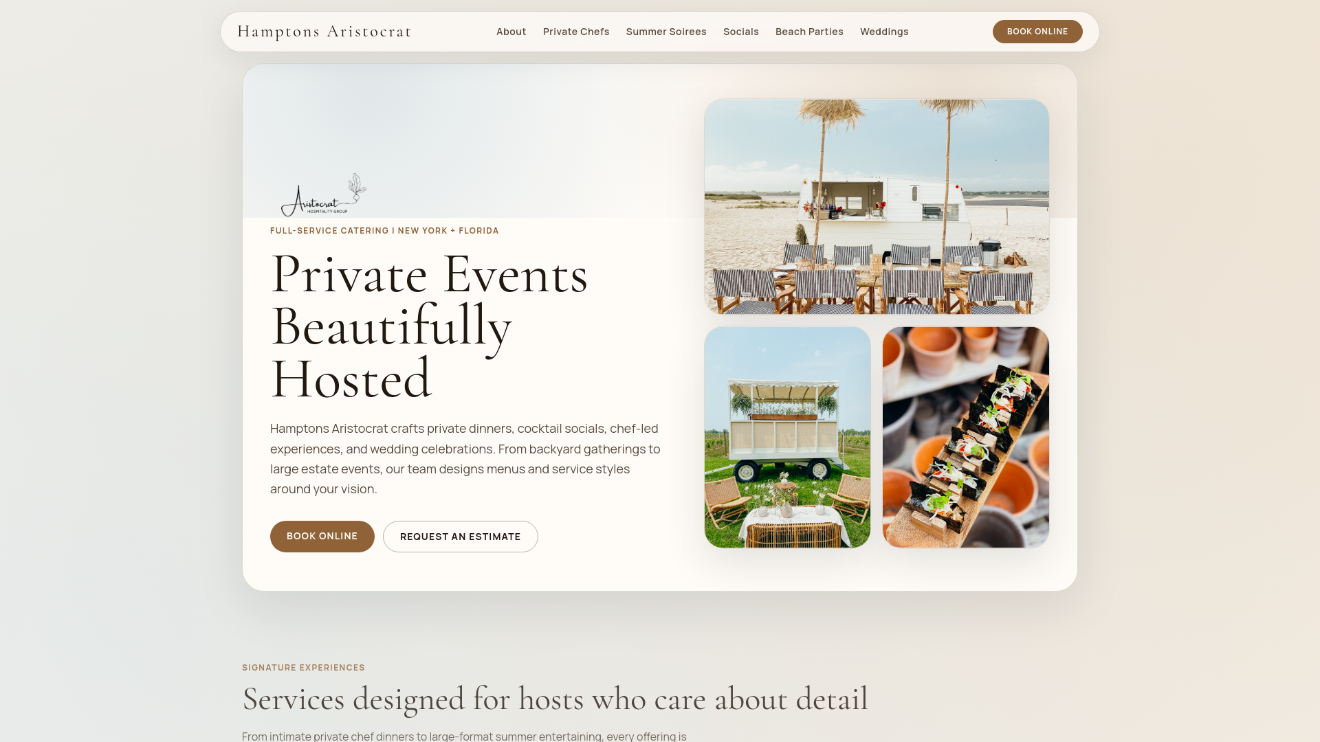 website screenshot of https://aristocrat.pages.dev/